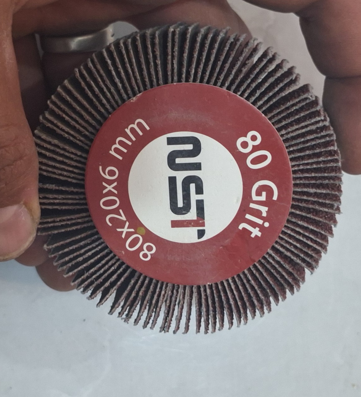 سمباده پرچمی سر دریلی سایز 80*20*6 گرید 80